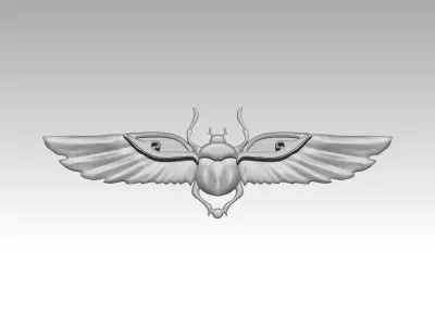 Egypt scarab bug relief artifact beetle amulet 3D print model