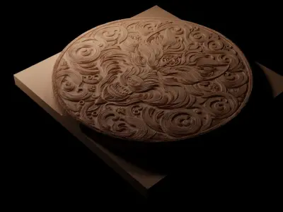 Fenrir CNC 3d Print High Relief Sand Casting 3D print model