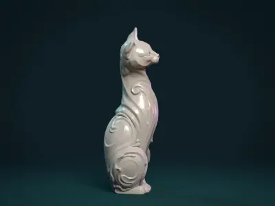 Cat figurine 3D print model