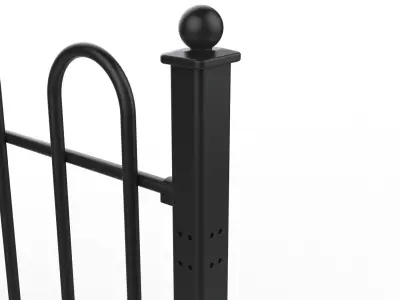 Fence Metal 01 3D model