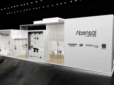 booth 6x14 open side  3D model