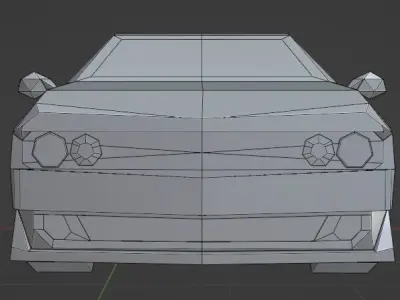 Muscle car Low-poly 3D model purchase