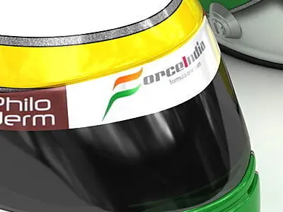 Helmet F1 2008 Giancarlo Fisichella 3D model