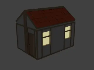 A Small House Low-poly 3D model
