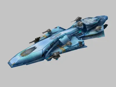 Battleship - medium ship 03 3D model