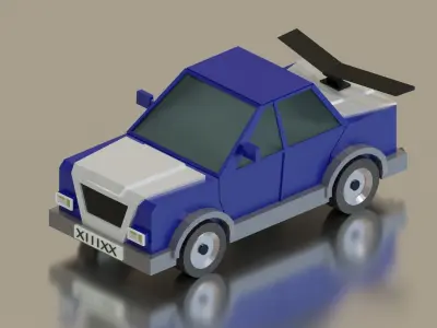 Low Poly Racing Car Low-poly 3D model
