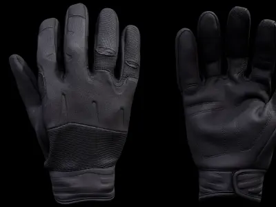 Tactical Gloves 048 Low-poly 3D model