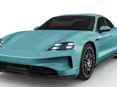 Porsche Taycan 2024 Low-poly 3D model