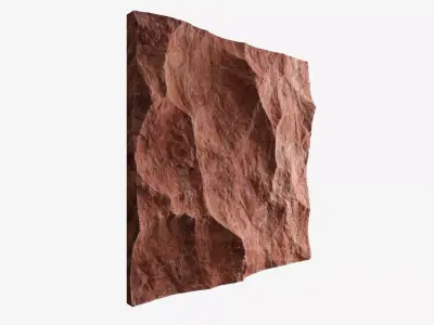 339-RockPanel piece of rock on wall 3D model