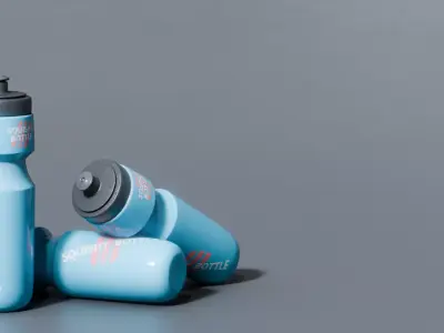 Sports Squeeze Bottle Low-poly 3D model