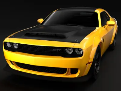 Dodge Challenger SRT Demon Prototype 2018 3D model