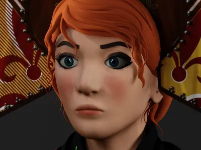 Kokoshnik crown Low-poly 3D model