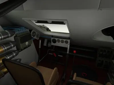 T-34 85 Interior Engine Bay Full HDRI 3D model