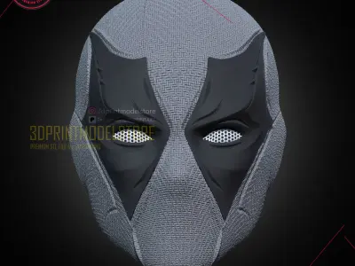 Marvel Deadpool Mask - Props Cosplay Helmet 3D print model