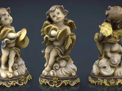 Angel 11 Low-poly 3D model