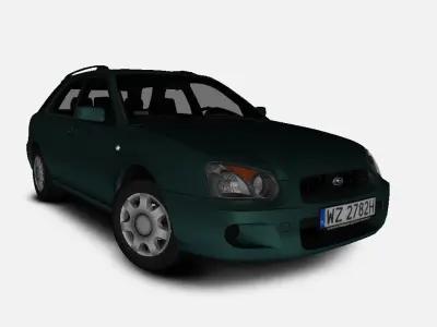 Subaru Impreza GGB Wagon 16TS AWD EU-Spec 2005 Gameready Low-poly 3D model