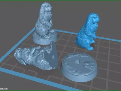 Standing Lop Rabbit 3D print model