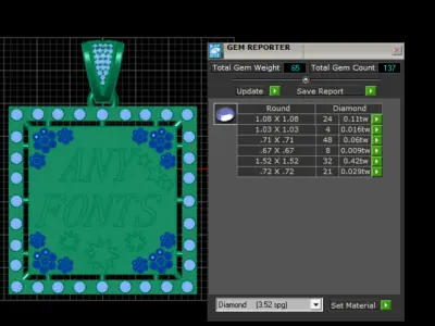 customizable name pendant 3D print model