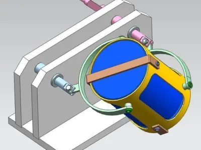 HAND OPERATED TUMBLER MIXER 3D CAD MODEL 3D model