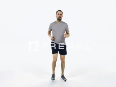 Portrait 07J Running Jogging Football Sports Man Low-poly 3D model