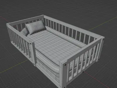 Toddler floor bed 3D model