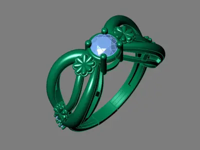 Rings for Women Womens Rings Stone Ring Ready STL 3DM Models  3D print model 25