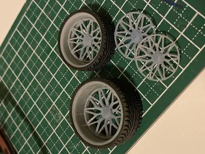 20inch Schott Clever Levers Wheels 3 offsets w Tires 3D print model