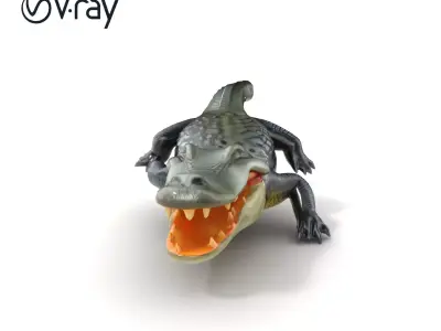 Nile Crocodile Powerful Jaws model pack Low-poly 3D model