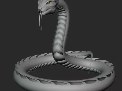 Draco Snake Concept model Low-poly 3D model
