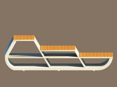 modern benches Free 3D model