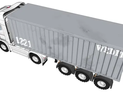 DumpTruck container truck 3D model