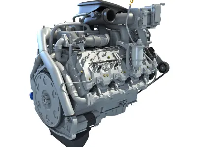Duramax Diesel V8 Turbo Engine 3D model