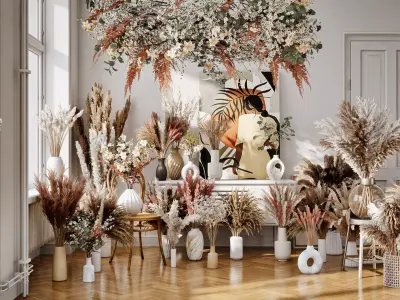 Archinteriors for UE vol 16 - stylish bouquets of dry flowers 3D model