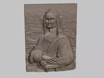Mona Lisa relief sculpture for CNC routers and 3D printing  Free 3D print model