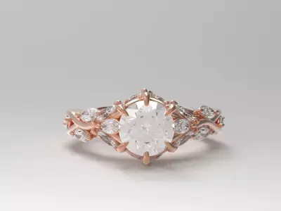 R 224 Round 1ct 3D print model