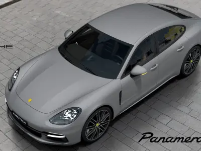 Porsche Panamera 4S Low-poly 3D model