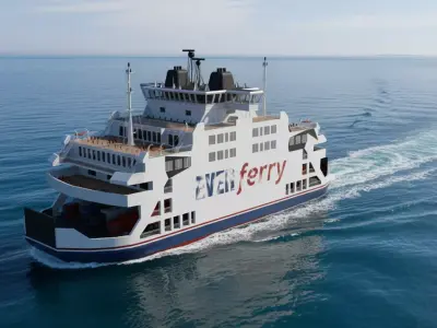 Ro-Ro Passenger Ferry 3D model 3D model