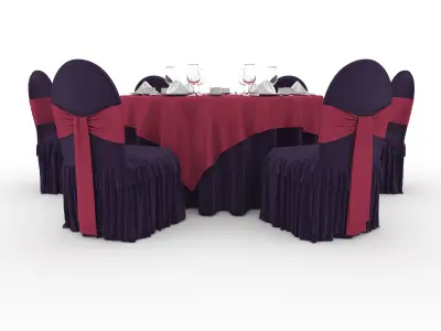 Banquet Table and Chair 69 3D model