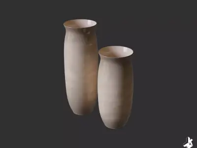 Set of Floor Ceramic Vases 3D model