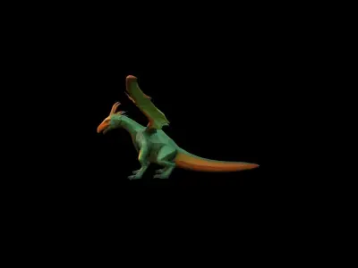 3d Render Vermithrax  Dragon Carnotaurus Dinosaur 3D model