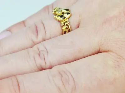 Jewelry Baby Foot Ring Gold 3D print model