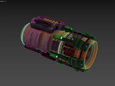 3D model of a mechanical or industrial object 3D model