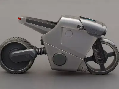 CYBER BIKE-01 Rigged 3D model
