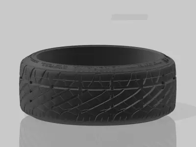Yokohama Parada r17 Strech tire Super detail - 8J and 9J 3D model