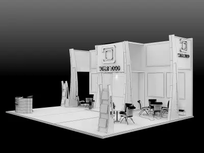 Booth Exhibition Stand a586a 3D model