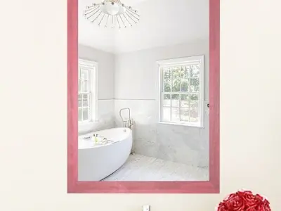 Rectangle Wood Mirror Free 3D model