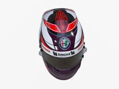 Raikkonen helmet 2019 Low-poly 3D model