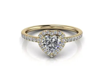 Heart Engagment Jewelry Ring 3D print model
