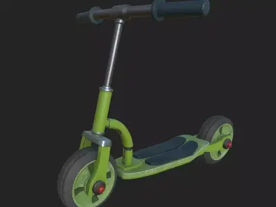 Scooter Cartoon Free low-poly 3D model