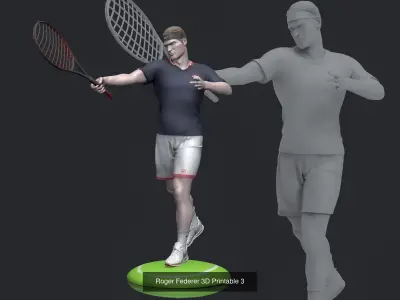 Tennis Players 3D Printable 3D Model Pack